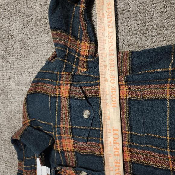 American Eagle Button Up Shirt Cropped Women's Multicolor Long Sleeve Medium - Picture 2 of 6